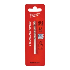Burghiu pentru metal ThunderWeb HSS-G DIN338, ø4.5x80mm, MILWAUKEE®