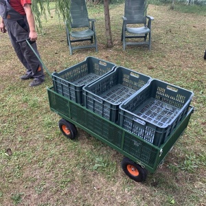 Carucior de gradina Vivatechnix VMD-1007, roti gonflabile, 1100X500X550mm, max.300Kg, 100L - Img 6