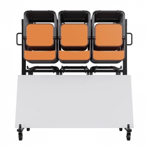 Carucior pentru scaune pliante, Otel, 1830x860x1820 mm, Capacitate 84 scaune, max 240 kg - Img 4