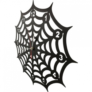 Ceas de perete metalic Krodesign Spider, diametru 50 cm, negru - Img 3
