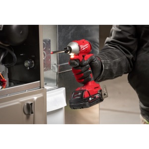 Cheie de impact Milwaukee ¼″ HEX 18V M18 BLIDR-502X, motor fără perii, 2 x M18 B5 acumulator, M12-18 FC încărcător, 1 x cutie HD, cod 4933492843 - Img 4