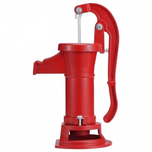 Cismea manuala pentru gradina, Antic Rosu, Adancime max 7.6 m, Fonta/Otel, 255 x 185 x 400 mm - Img 3