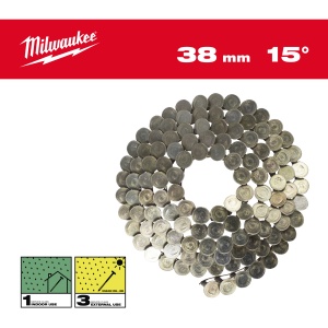 Cuie cu cap rotund 15°, RH 3.05x38mm/RS/G, 1440buc, 4932499314 Milwaukee
