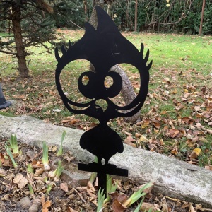 Decoratiune gradina / ghiveci Krodesign Chick KRO-1131, metal, inaltime 60 cm - Img 3