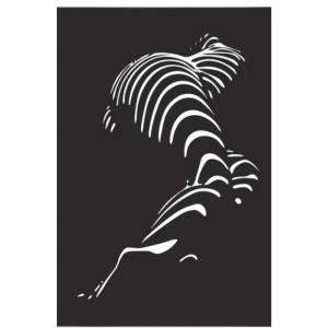 Decoratiune metalica de perete Krodesign KRO-1058, Sexy Body, 60 cm, grosime 1.5 mm