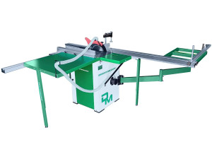 Fierastrau circular de formatizat Olimpia SC3 254-1600 de Damatomacchine, Mașină de strângere a lemnului cu lamă circulară basculabilă Ø 254 mm, cursă 1600 mm, alimentat de un motor monofazat de 2200 W