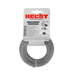 Fir pentru trimmer HECHT 10401530, profil rasucit, diametru 3 mm, lungime 15 m, cu insertie metalica