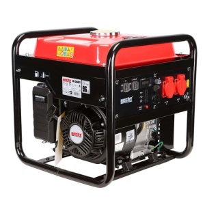 Generator de curent monofazat Hecht GG 3300 W, motor benzina 4T, 208 CC, max 3000 W, cu AVR, 2 x priza 230V - 16A, 1 x priza 12V