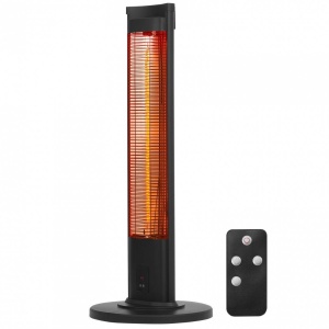 Incalzitor cu infrarosu 2000W, Telecomanda, 3 setari de temperatura, Temporizator, IP34, Aluminiu, 200x150x1000 mm