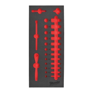 Insertie spuma goala, 28buc antrenor cu clichet si tubulare 1/4", 4932493662 Milwaukee