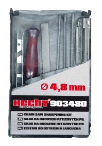 Kit pentru ascutire lant motofierastrau HECHT 903480, dimensiune pile 4.8 mm