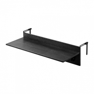 Masa suspendata, pliabila, pentru balcon, Otel Inoxidabil/MDF, max 25 kg, 800 x 450 x 240 mm, Negru