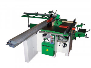 Masina universala de tamplarie America 2600-310 de Damatomacchine , 7 operatii, 3 motoare independente, Ø 315 mm reglabilă înălțime și înclinare de 45 °, rindeluire in înălţime de 245 mm şi în grosime de 310 mm