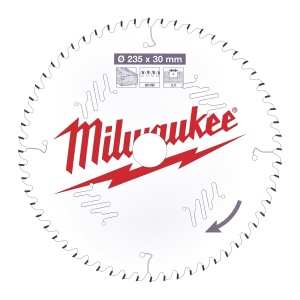 Panza de circular, Ø235mm X Ø30mm, Z60, Lemn, 4932471308 Milwaukee