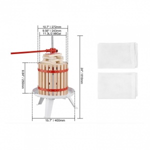 Presa mica pentru struguri sau fructe moi, Vivatechnix 12 l, dimensiune 610 x 400 mm - Img 5