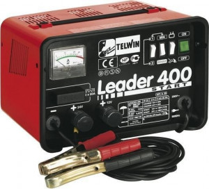 Redresor baterii si robot de pornire Telwin LEADER400START, tensiune incarcare 12/24 V, capacitate baterii Pb/START/STOP 20-700 Ah, incarcare rapida