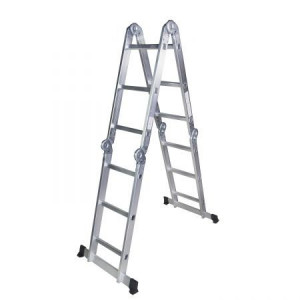 Scara multifunctionala din aluminiu 4 segmente x 3 trepte, 3.6 m STR403