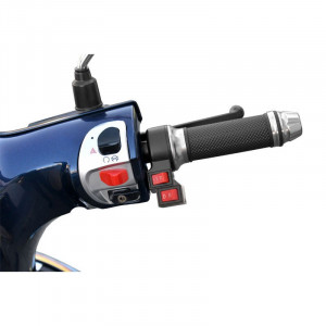 Scuter electric HECHT Citis Max Blue, scaun reglabil, cotiere, acumulator 60 V, 20 Ah, motor 800 W, viteza maxima de 25 km/h, gri - Img 3