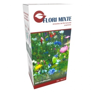 Semințe Flori Mixte, amestec de flori anuale și perene, talie medie, 0.25 kg, Gazonul - Img 1