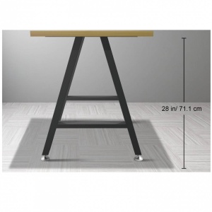 Set 2 picioare pentru mese Vivatechnix A, Otel, Inaltime reglabila 0-50 mm, dimensiune 71 x 45 cm - Img 7