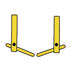Set brate XA2 pentru sudura in puncte Telwin 803150, 120 mm, cu electrozi