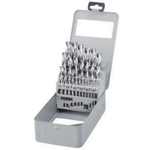 Set burghie cu coada cilindrica DIN 338 HSS 135° - P023/25, Fervi