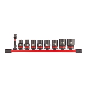 Set chei tubulare de impact scurte, 3/8", 8-19mm, 9buc, 4932480454 Milwaukee