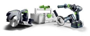 Set cu acumulatori Combo pentru construcţii din lemn HKC 55/TPC 18/AGC 18/TB M 137, Festool - Img 3