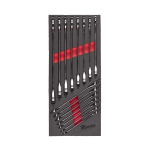 Set insertie spuma cu chei fixe combinate cu clichet, 15buc, 4932479828 Milwaukee