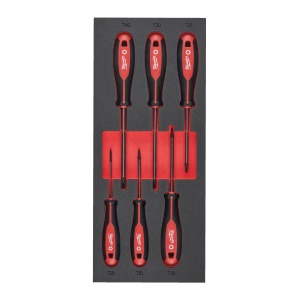 Set insertie spuma cu surubelnie Tri-Lobe TX SET2, 6buc, 4932492392 Milwaukee