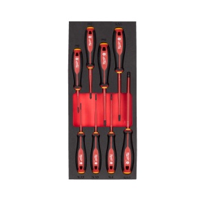 Set insertie spuma cu surubelnie Tri-Lobe VDE, 8buc, 4932493249 Milwaukee