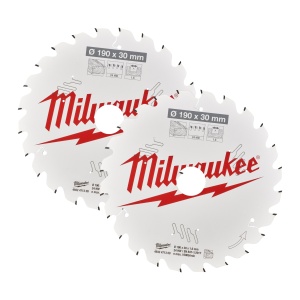 Set panze de circular, Ø190mm X Ø30mm, Z24 si Z24, Lemn, 4932479804 Milwaukee