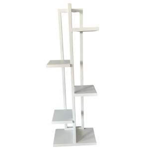 Suport pentru flori Vivatechnix VMD-1062, Alb, 40x20x118 cm, 6 polite
