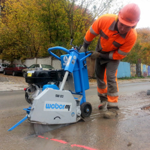 Tăietor de asfalt-beton Weber SM 82-3 Hd, pentru disc 500 mm - Img 3