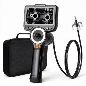 Camera endoscop cu ecran articulat 360°, 4 directii, Zoom 8X, ecran IPS HD de 4.5, lentila subțire 6.2 mm, IP67, cablu 1.5 m