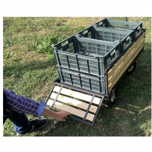 Carucior de gradina Vivatechnix VMD-1012, roti gonflabile, 1380x650 x600 mm, max 300Kg, fara ladite - Img 3