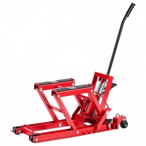 Cric hidraulic pentru motociclete, capacitate max 680 kg, Inaltime 115-385 mm, fixare chingi cu clichet