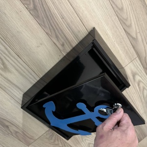 Cutie postala Vivatechnix Anchor KRO-1232, otel, 400x250x100mm, Negru/Albastru, 2 chei - Img 2