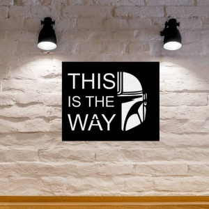 Decoratiune metalica de perete Krodesign KRO-1149 This is the Way, lungime 60 cm, negru, grosime 1.5 mm - Img 2