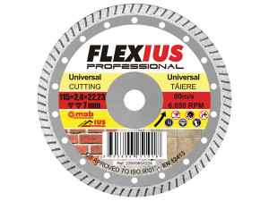 Disc diamantat pentru taiere universala TU8 cu dimensiunea principala de Ø A: 125 mm