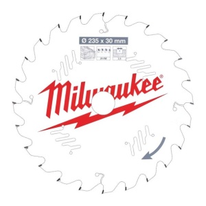 Disc fierastrau circular, D 30X235 mm, 24 dinti, pentru lemn, MILWAUKEE®