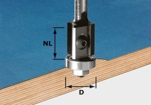Freză pentru frezarea coplanară, cu plăcuţe amovibile HW S8 D19/20WM Z2, Festool