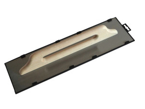Gletiera din otel, model elvetian, maner inchis din lemn 500×140