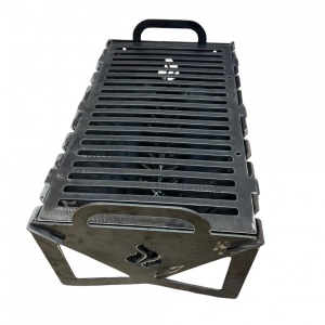 Gratar pliabil si portabil Vivatechnix KRO-1291, dimensiune 50x30x25 cm, Otel grosime 3 mm - Img 4