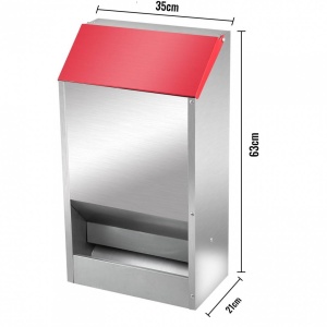 Hranitoare pentru pasari, Vivatechnix Otel galvanizat, 35x21x63 cm, Capacitate 22.6 kg, 4 x alimentatoare apa - Img 4