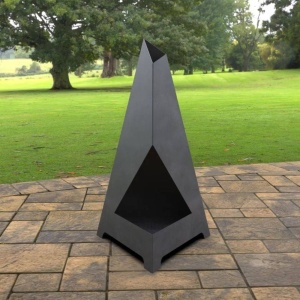 Incalzitor de terasa/gradina, Triangular Pyramid KRO-1071, Otel, Negru, 1200x700x700 mm, grosime 3 mm - Img 7