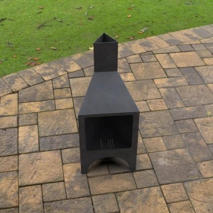 Incalzitor pentru terasa/gradina, Pyramid Stove KRO-1080, Otel, Negru, 1200x500x500 mm, grosime 3 mm - Img 3