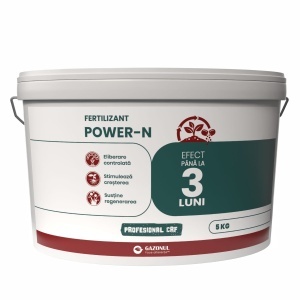 Îngrășământ Power-N cu eliberare controlată pentru înverzire rapidă și regenerare, 5 kg, Gazonul - Img 1