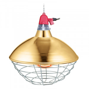 Lampa Carbon incalzire ferma de pui CPT 300 | Ø30cm grila 15cm cablu 2.5m + stecher comutator ON/OFF lant 2m