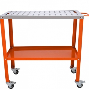 Masa pentru sudura mobila, 91.4 x 45.7 cm, Capacitate 550 kg, 4 x roti blocabile, Otel carbon - Img 3